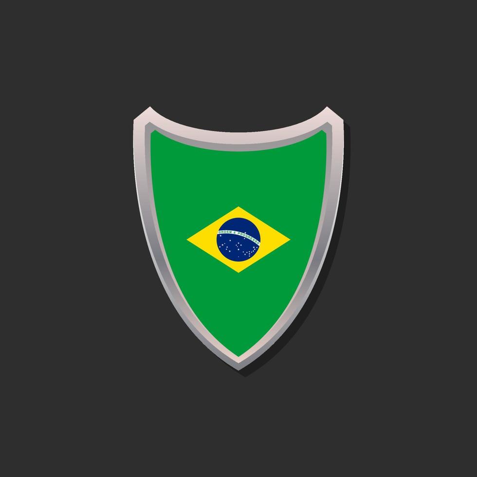 Illustration of Brazil flag Template vector