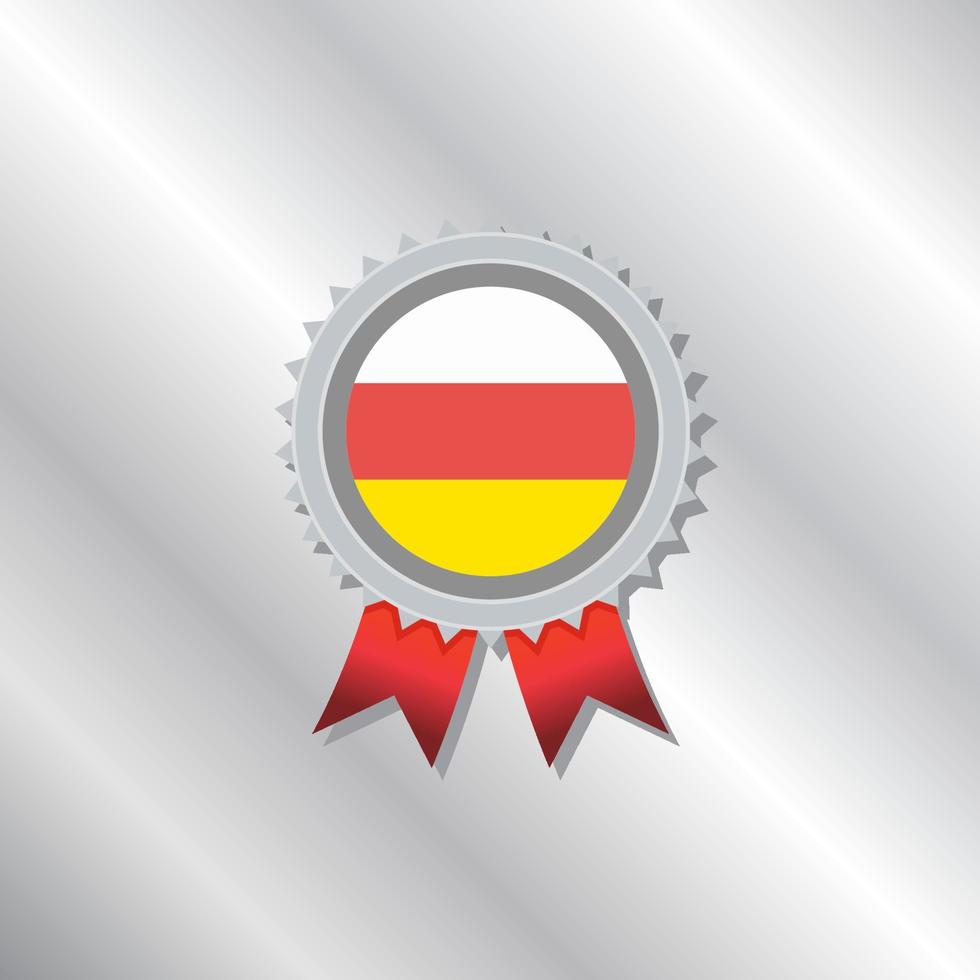 Illustration of South Ossetia flag Template vector