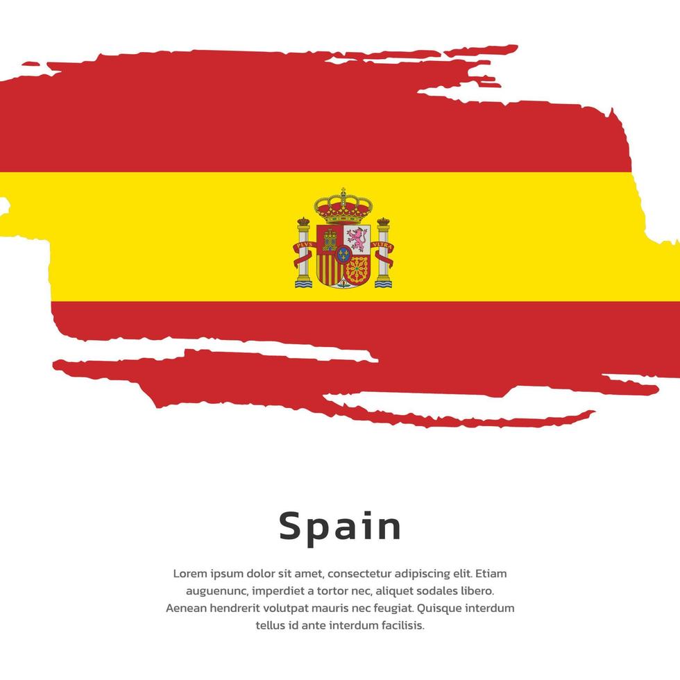 ilustración de plantilla de bandera de españa vector