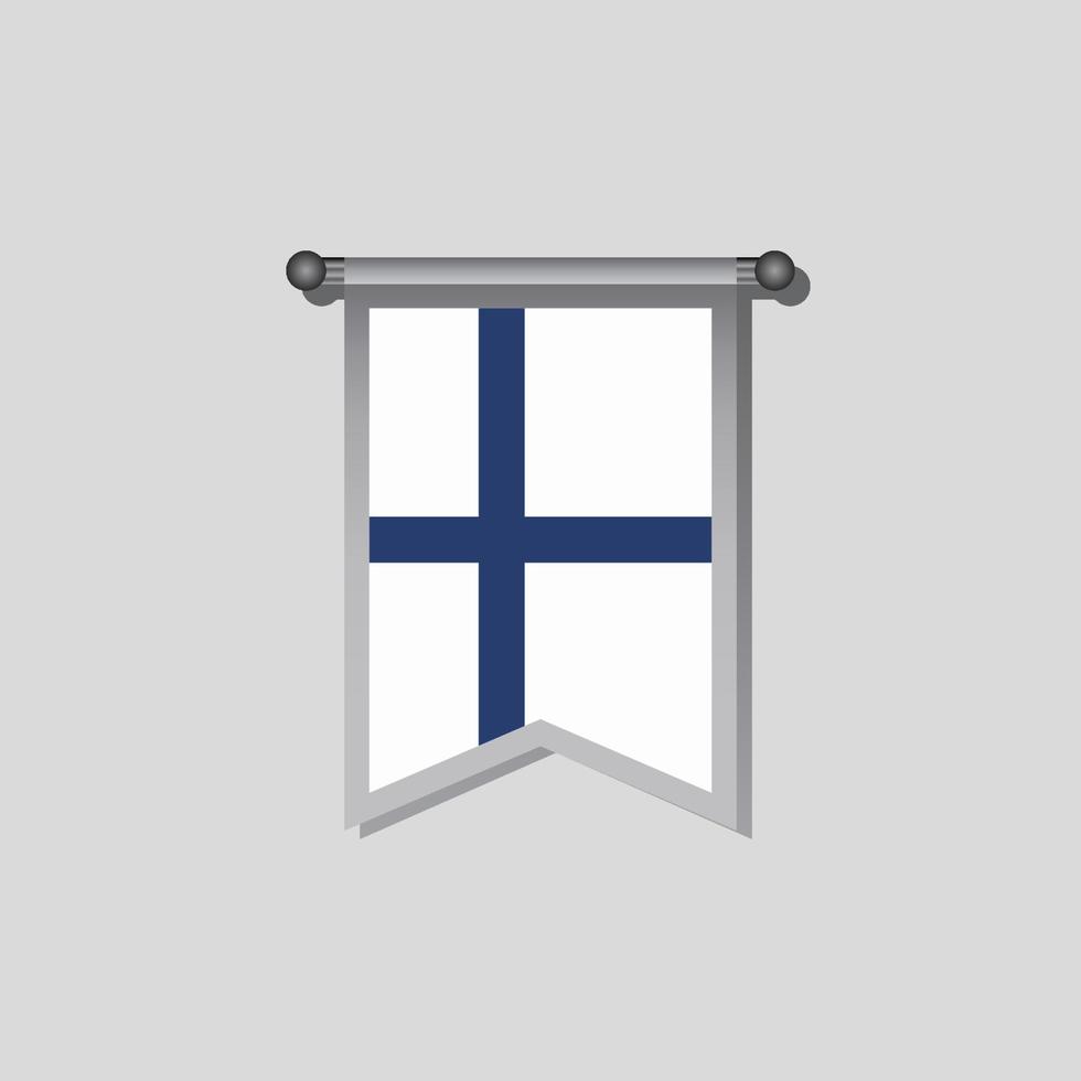 ilustración de la plantilla de la bandera de finlandia vector