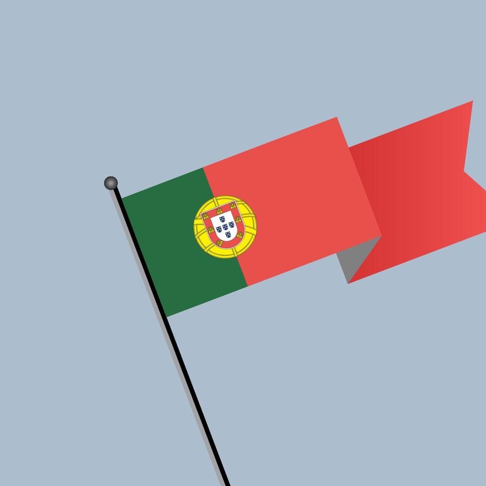 ilustración de plantilla de bandera de portugal vector