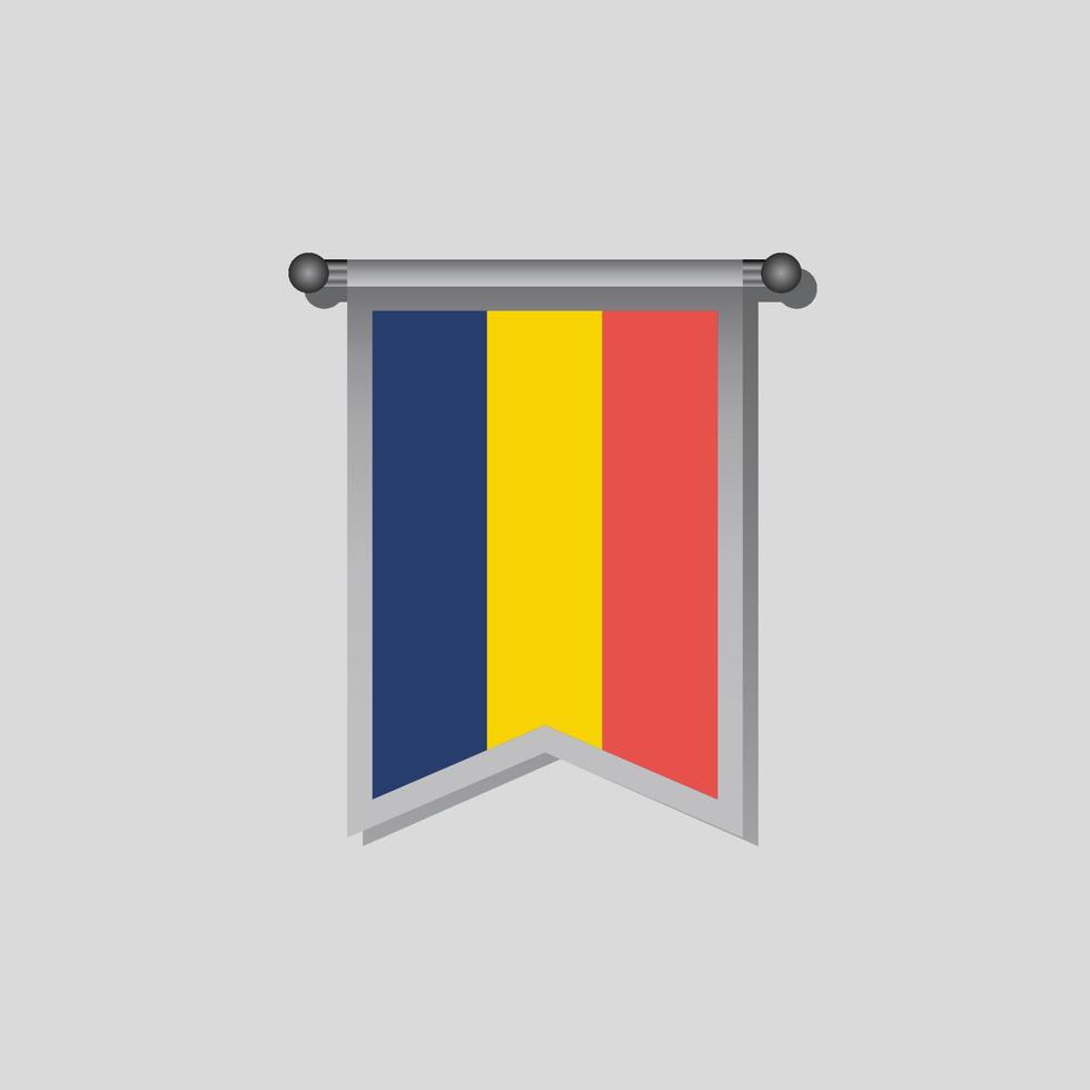 ilustración de la plantilla de la bandera de rumania vector