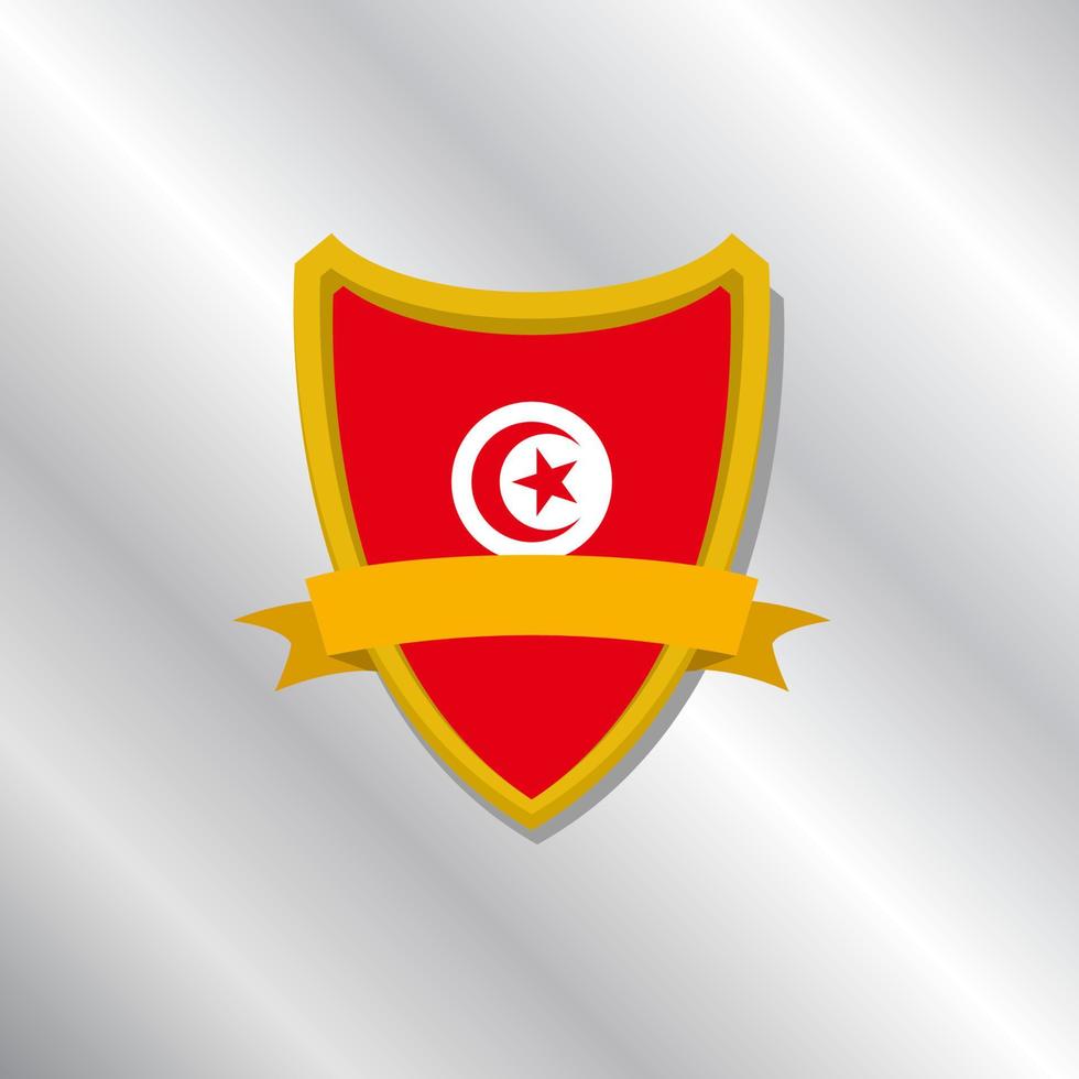 Illustration of Tunisia flag Template vector