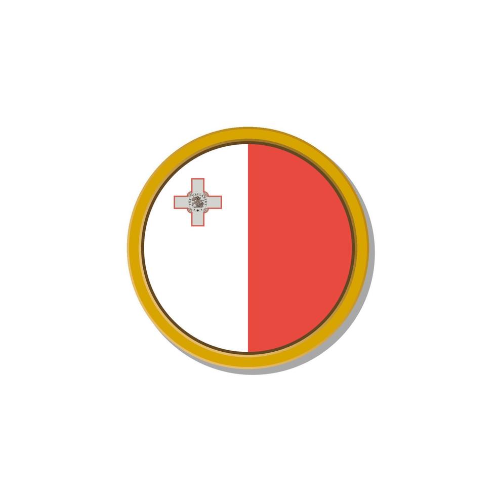 ilustración de la plantilla de la bandera de malta vector