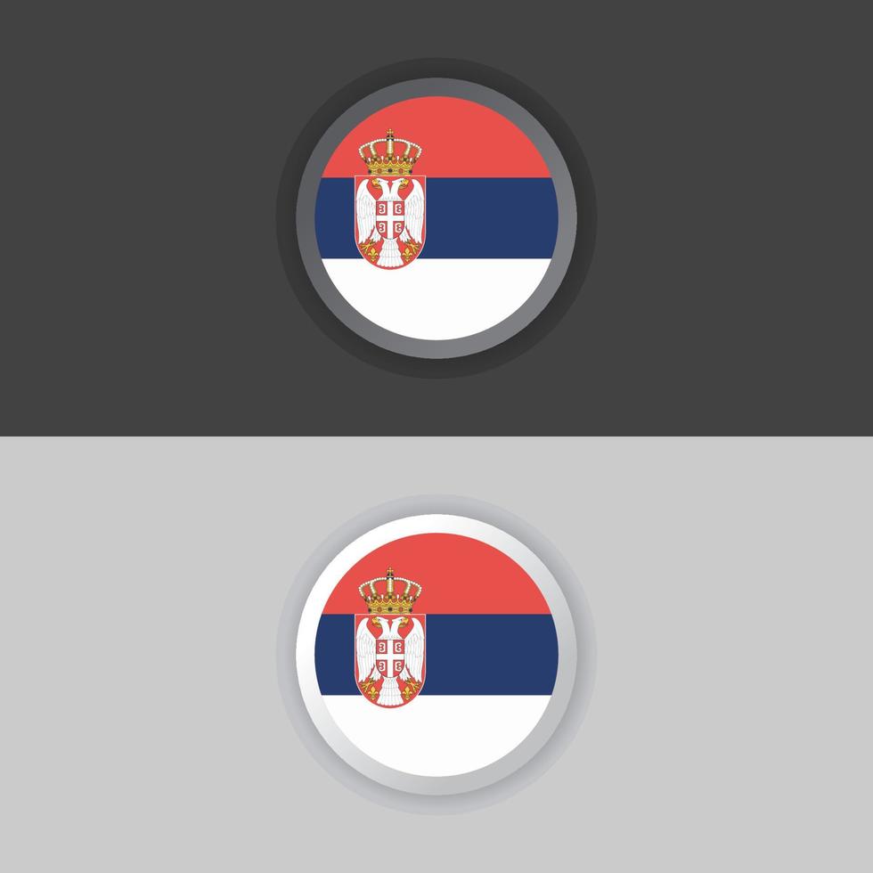 ilustración de la plantilla de la bandera de serbia vector