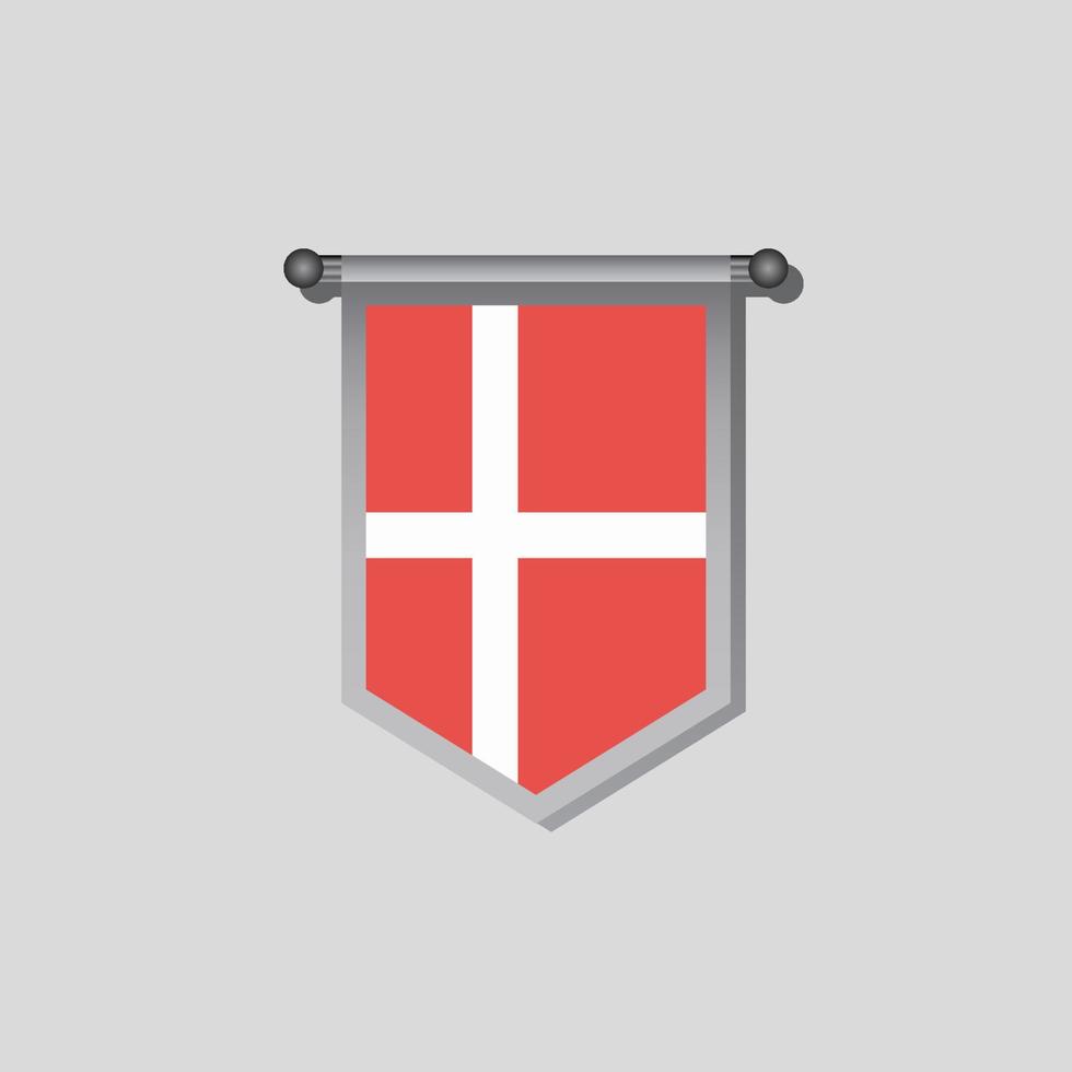 Illustration of Denmark flag Template vector