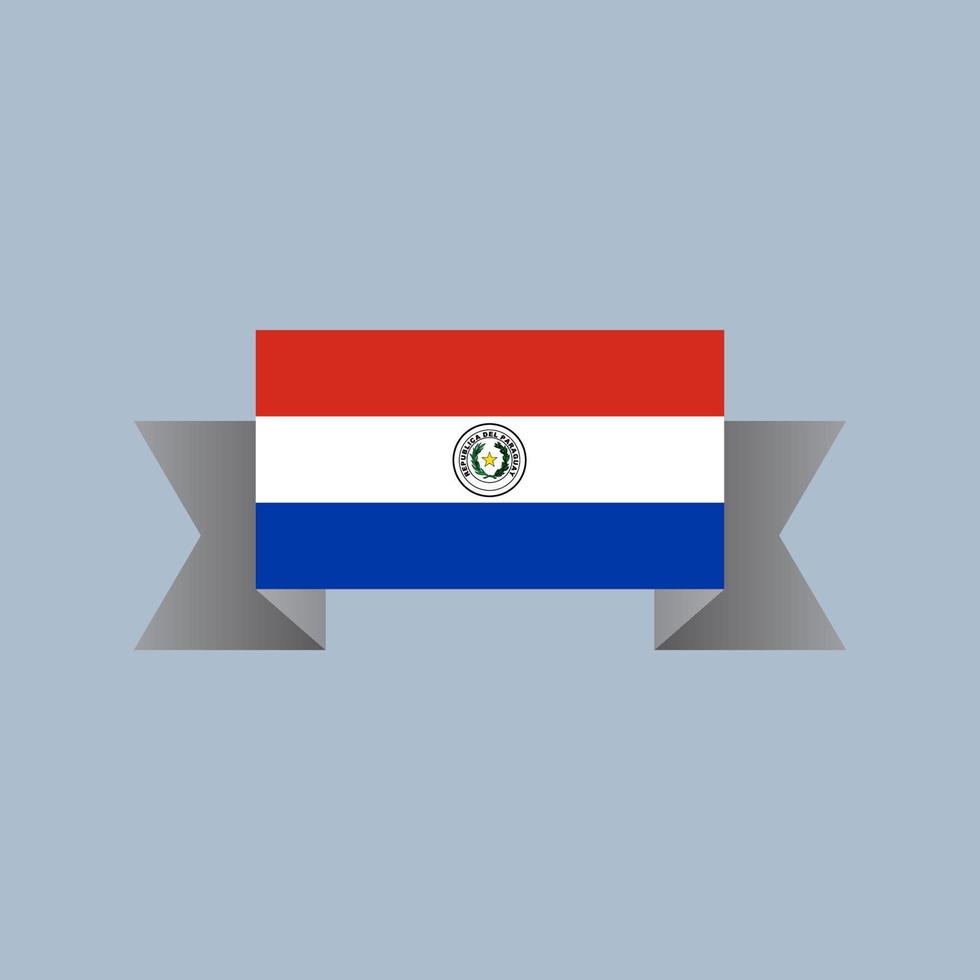 ilustración de plantilla de bandera de paraguay vector