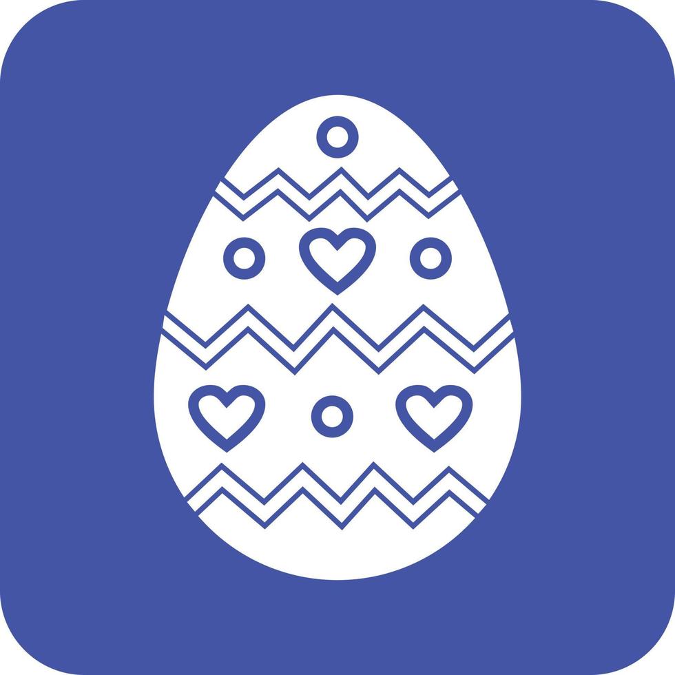Easter Egg III Glyph Round Background Icon vector