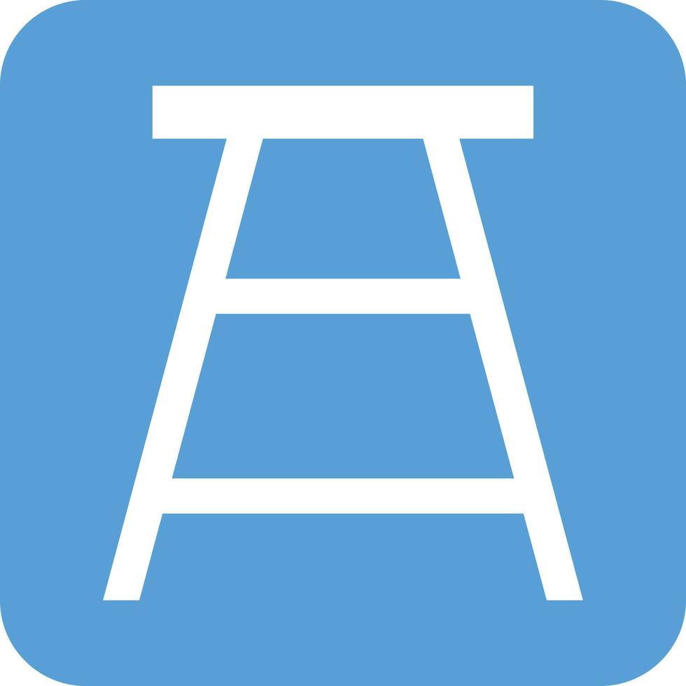 Stool Glyph Round Background Icon vector