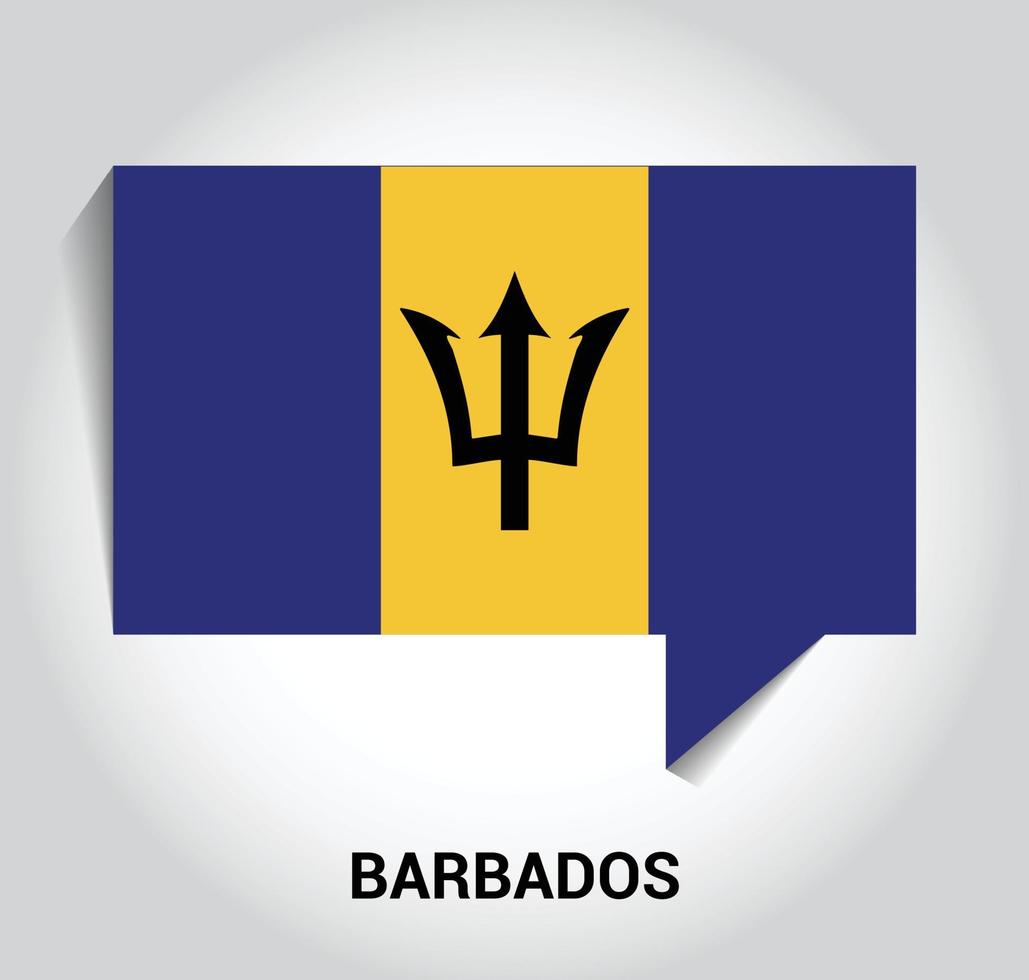 Barbados flag design vector