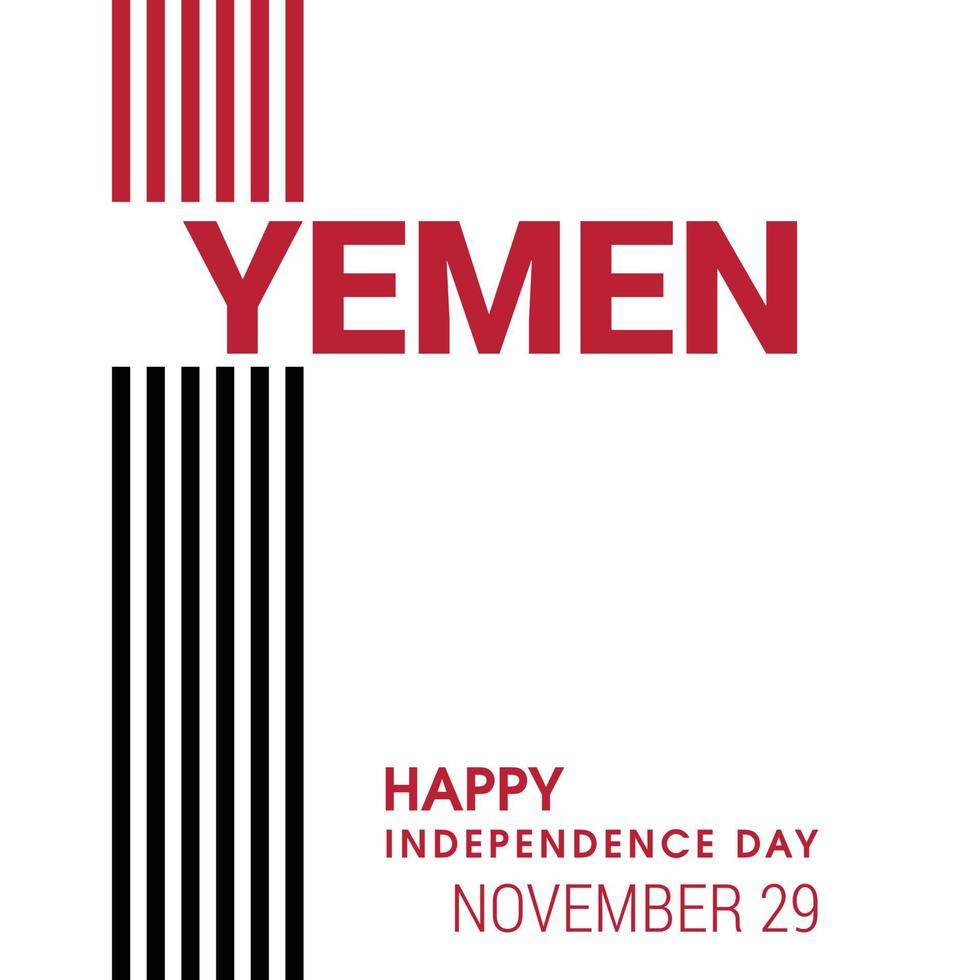 Yemen Independence day design card vector