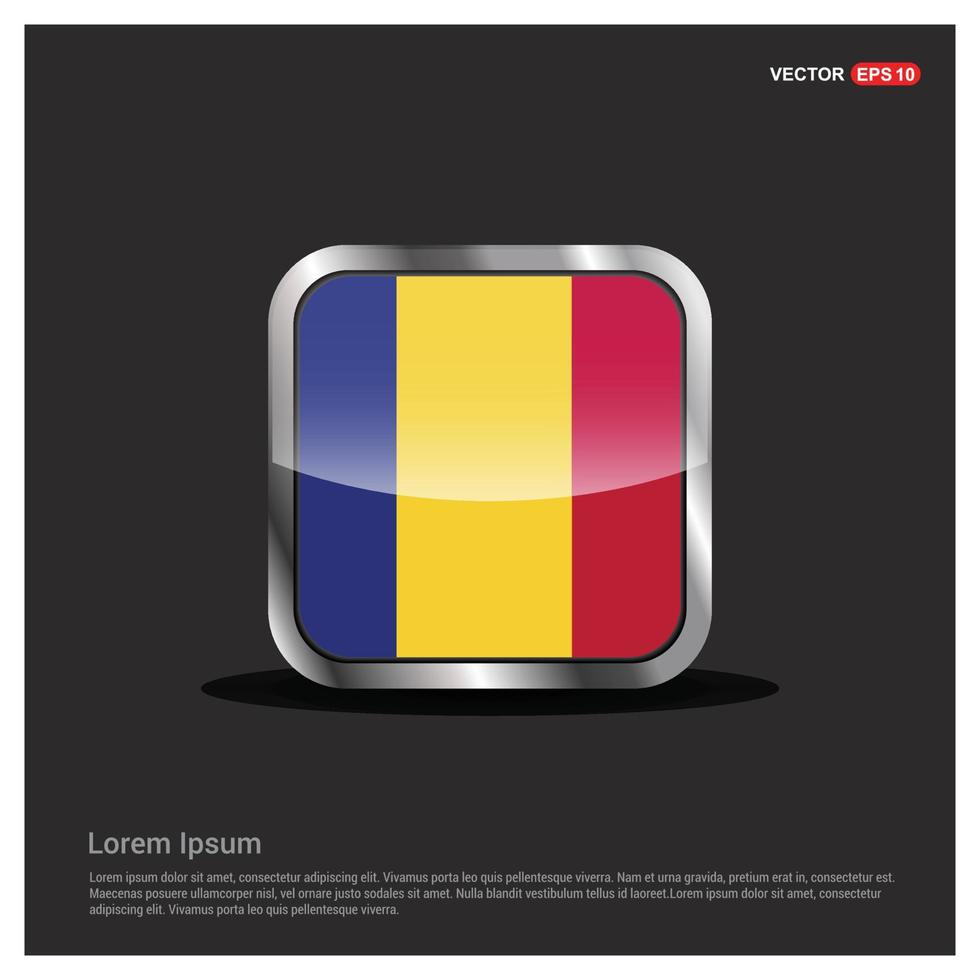 Romania flags design card vector