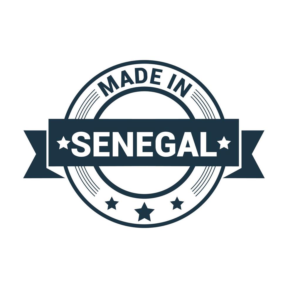 vector de diseño de sello de senegal