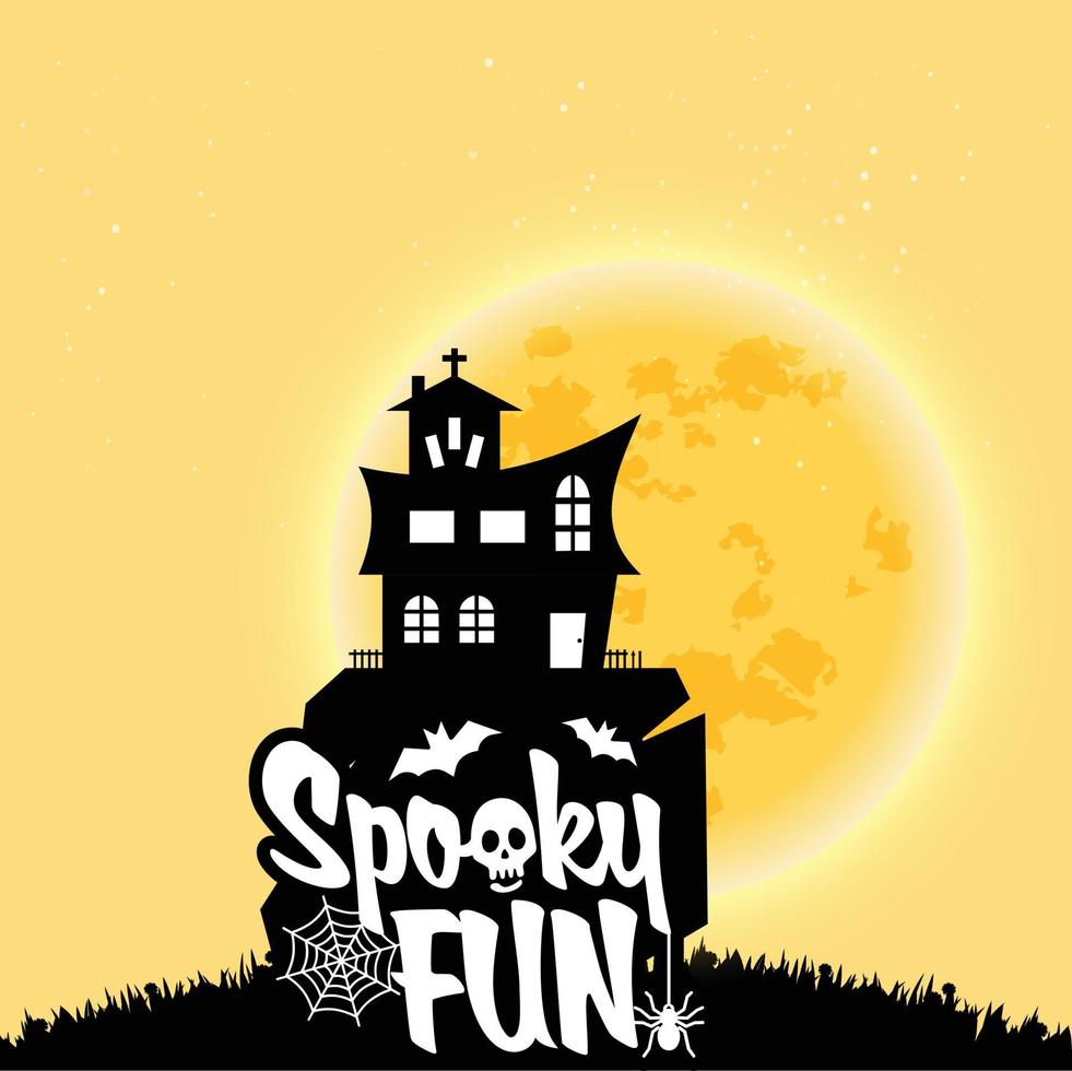 Happy Halloween scary Night background vector