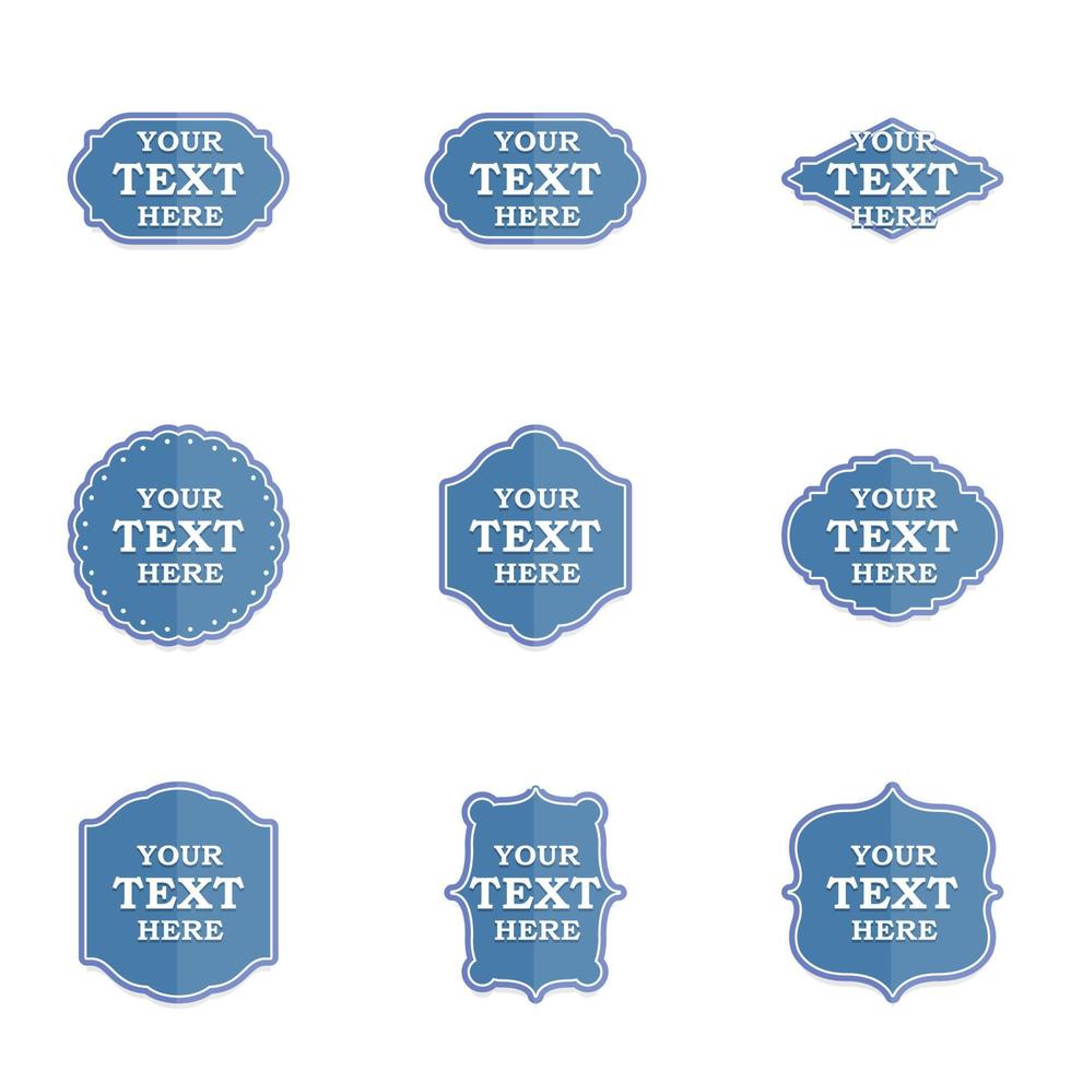 Typographic design set vector