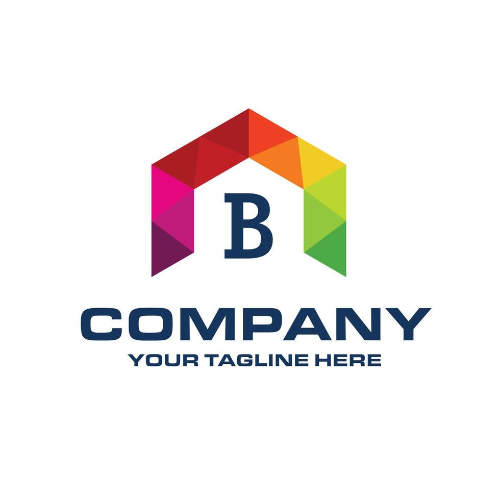 Alphabetical logo design with creative typography vector