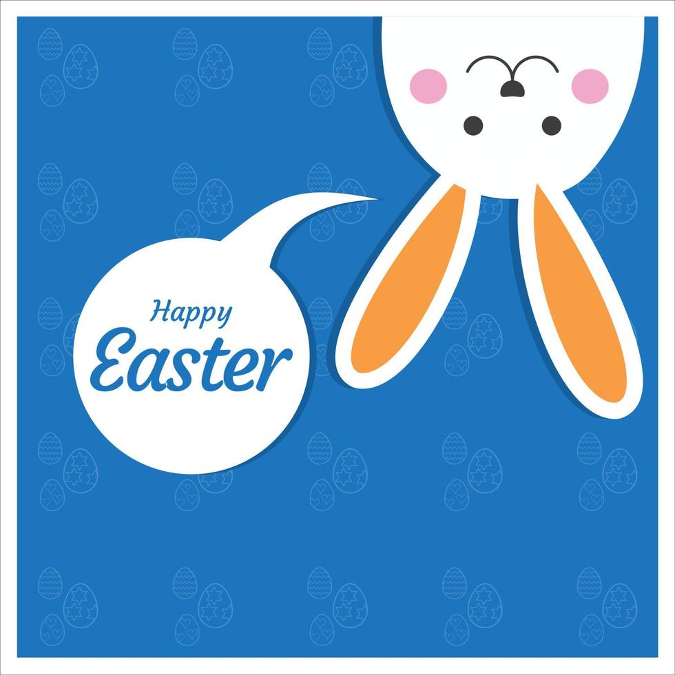 Happy Easter day card with creative design typography vector