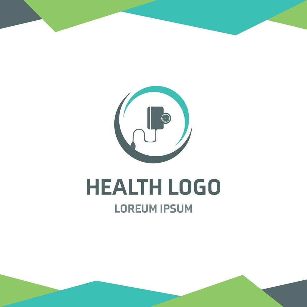 Health logo design with typography vector