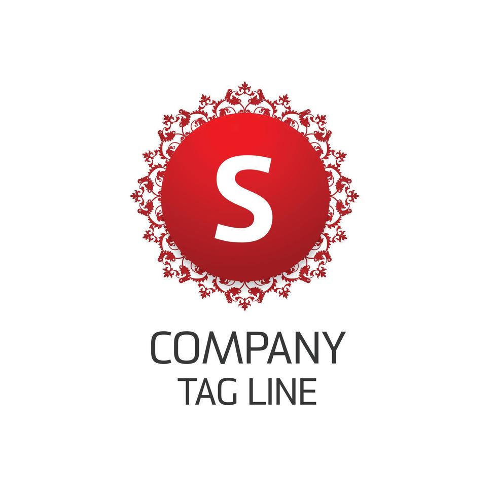 Alphabetical logo design with creative typography vector