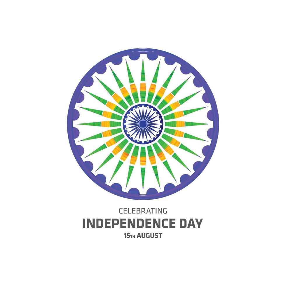 tarjeta del día de la independencia de india con diseño creativo y vector de tipografía