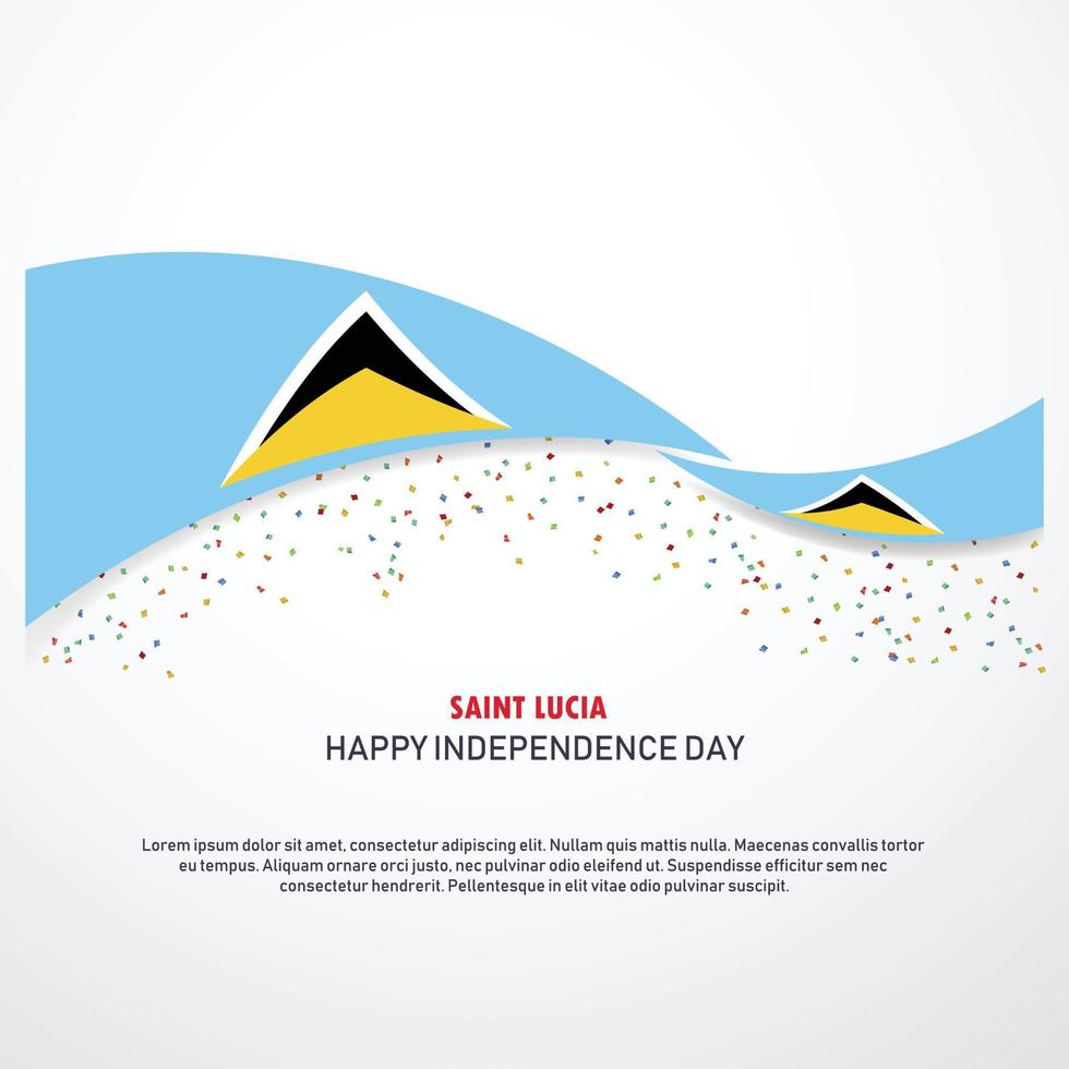 Saint Lucia Happy independence day Background vector