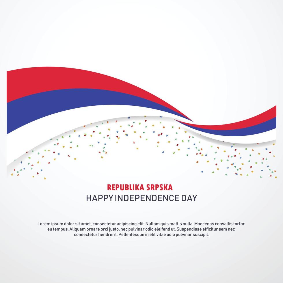 Republika Srpska Happy independence day Background vector
