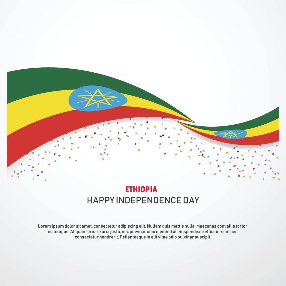 Ethiopia Happy independence day Background vector