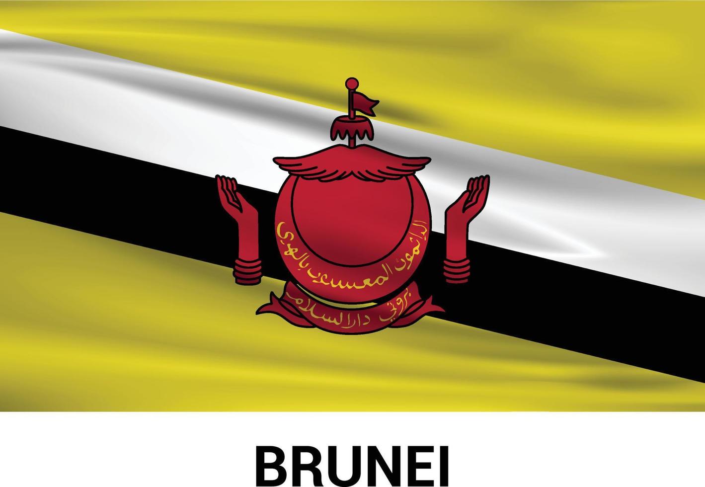 Brunei flag design vector