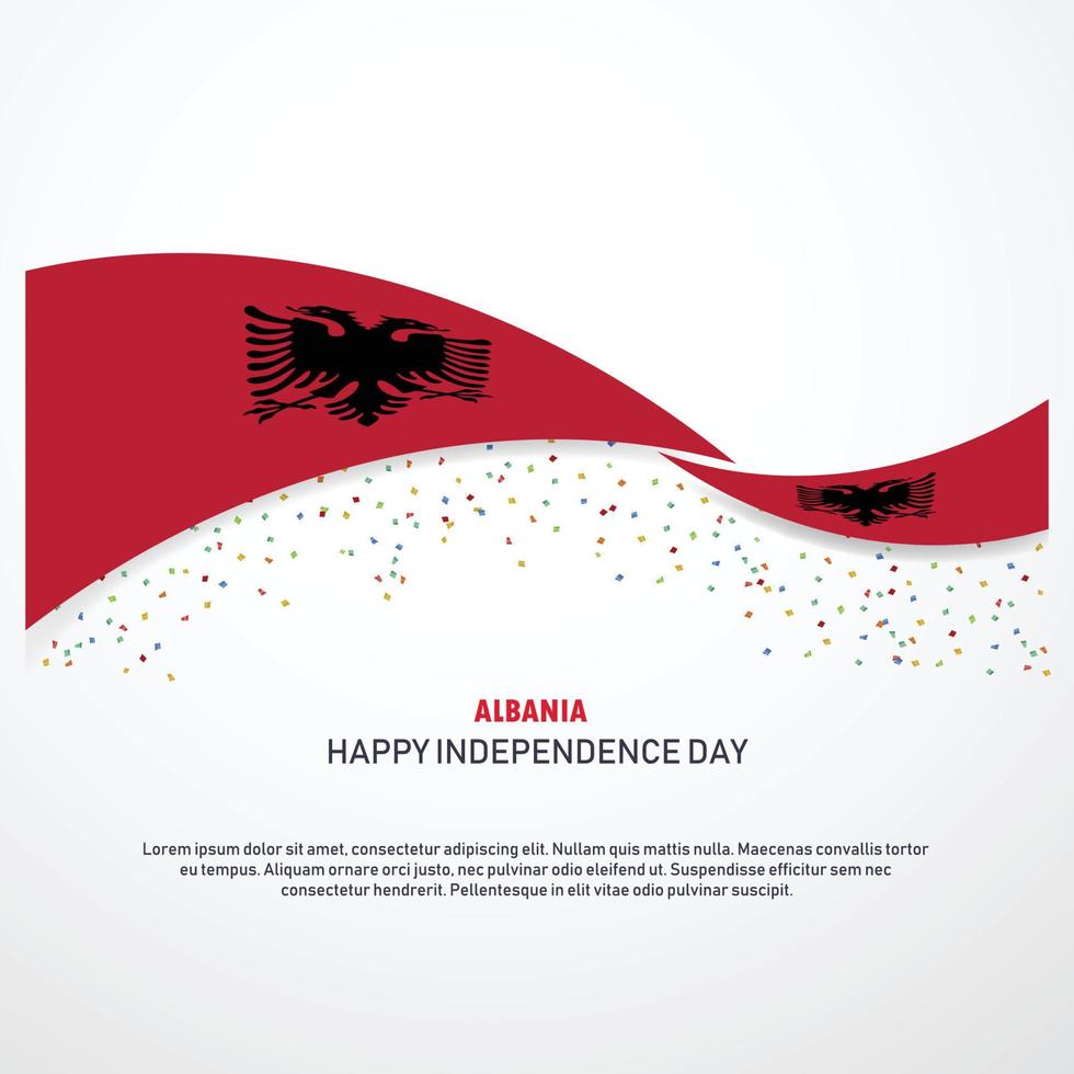 fondo de feliz día de la independencia de albania vector