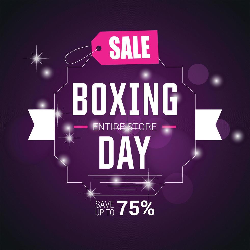 Boxing day sale card with elegent design vector