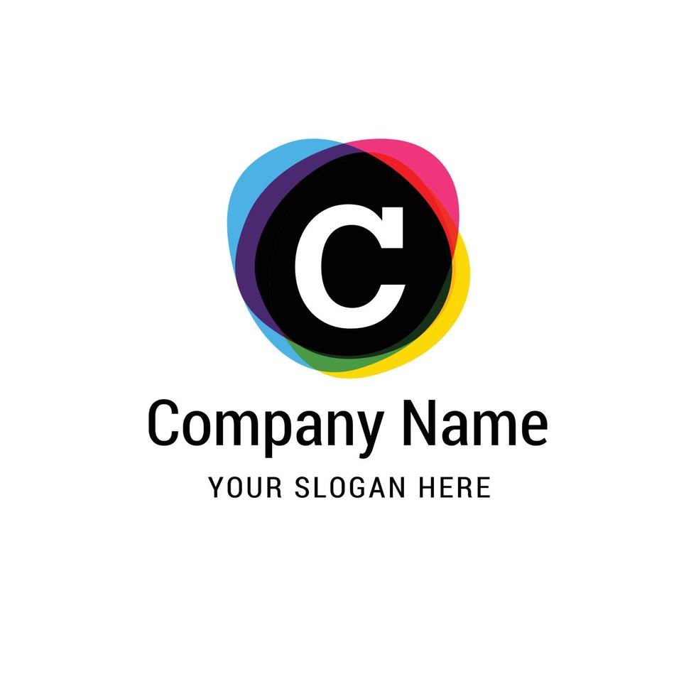 Alphabetical logo design with creative typography vector