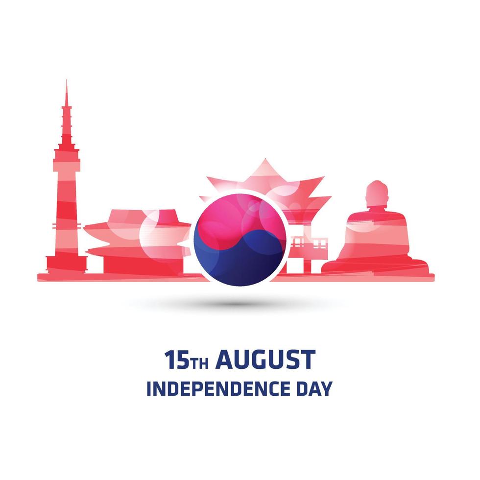 South Korea Independence day design vector