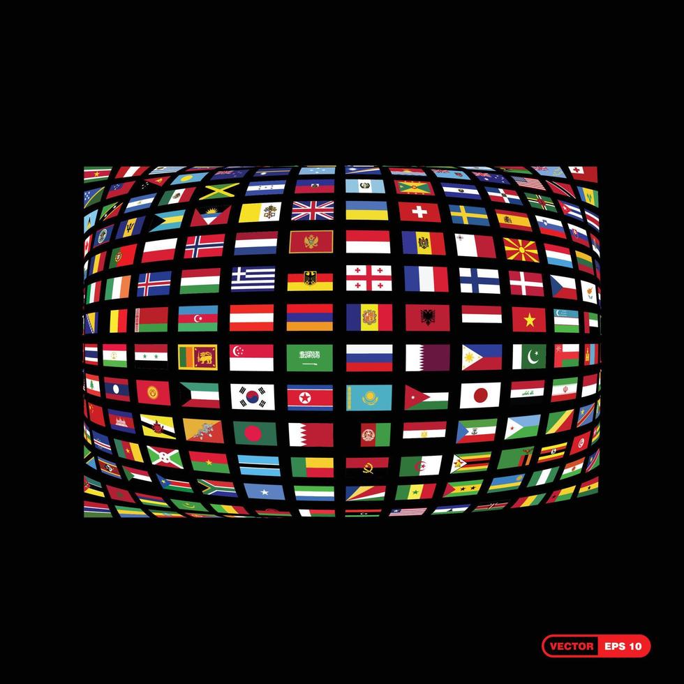 World flags design vector