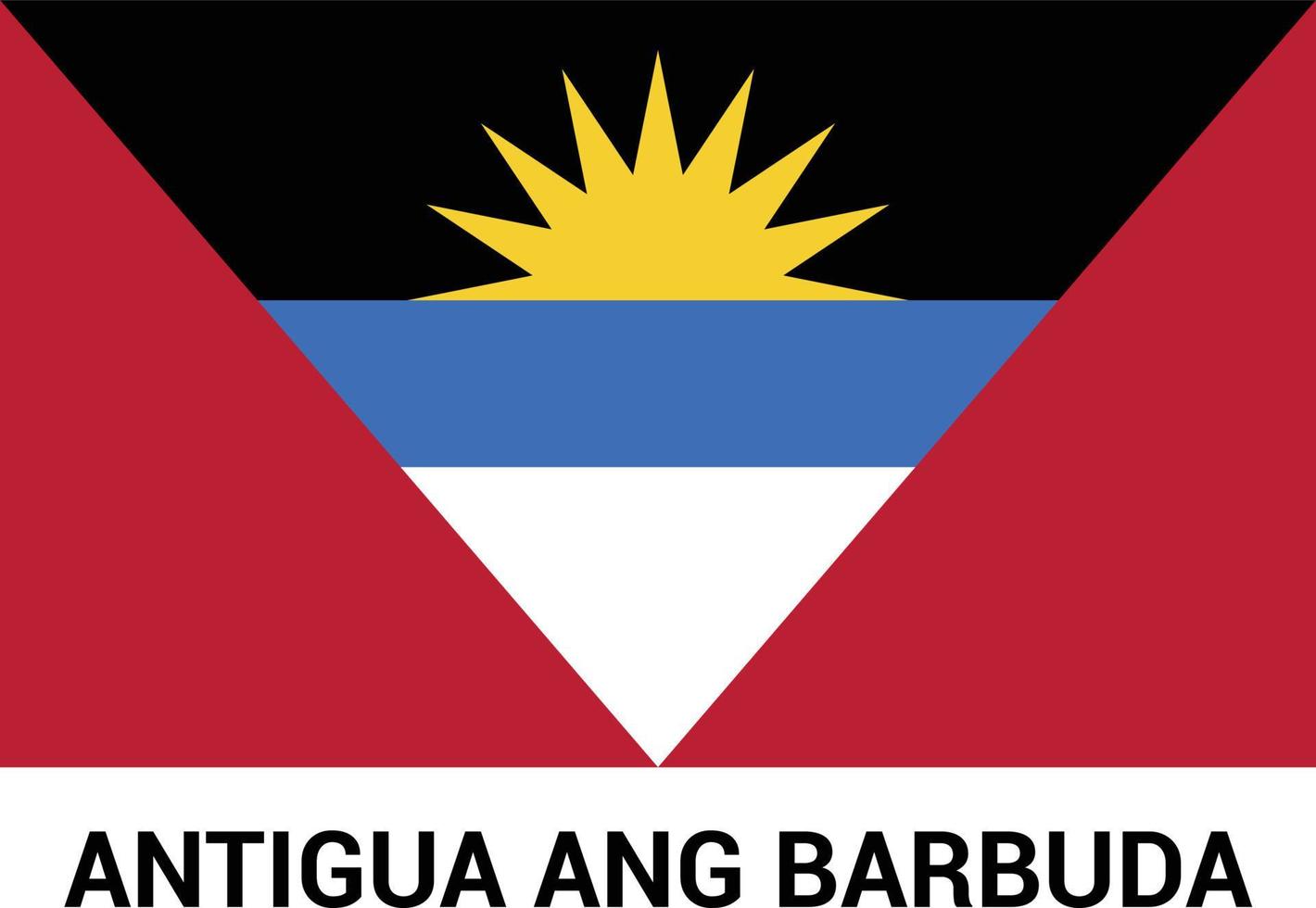 vector de diseño de bandera de antigua ang barbuda