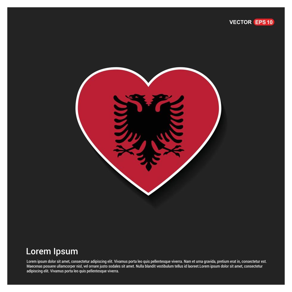 Albania flag design vector