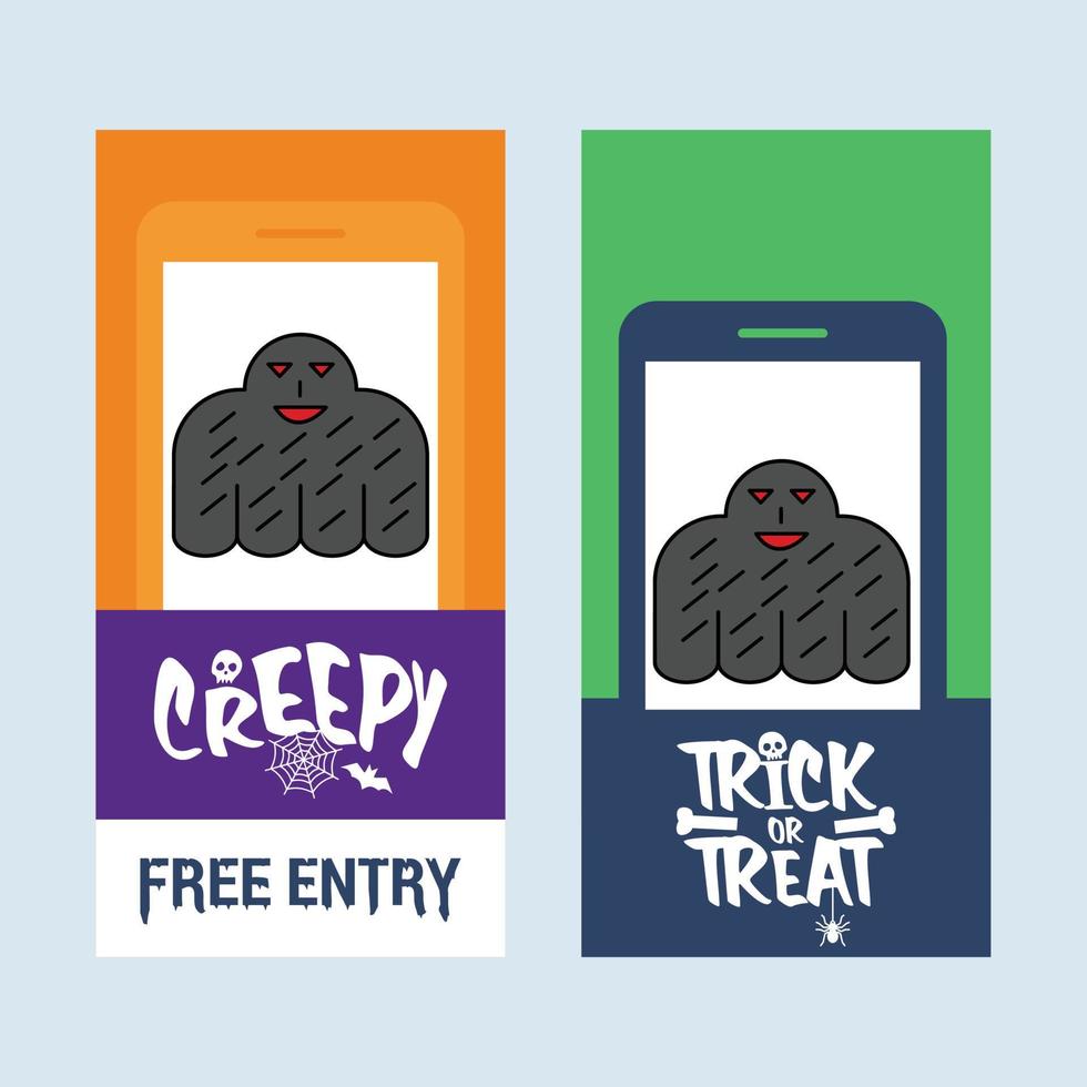 Happy Halloween invitation design with ghost vector