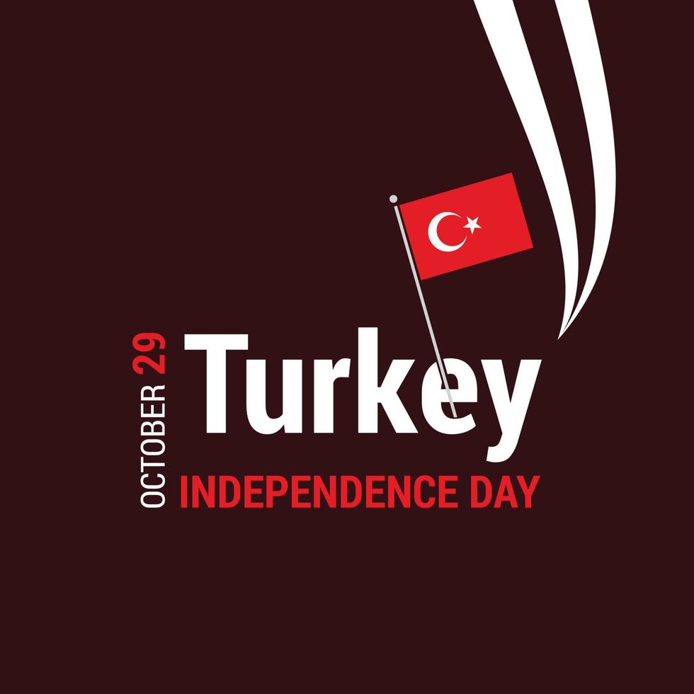 vector de tarjeta de diseño del día de la independencia de turquía