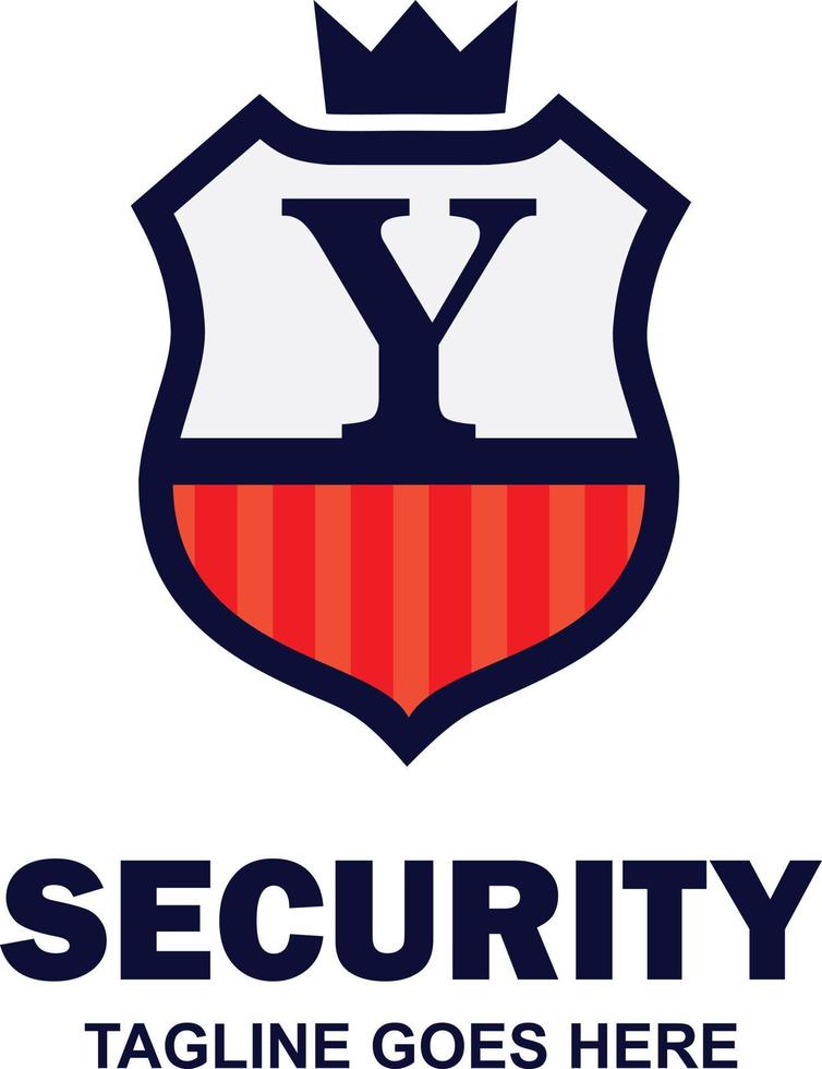 logotipo alfabético de empresa de seguridad y vector de tipografía