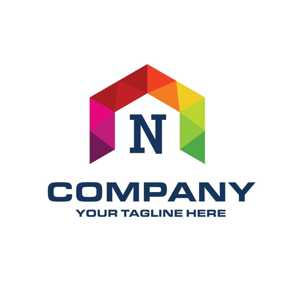 Alphabetical logo design with creative typography vector