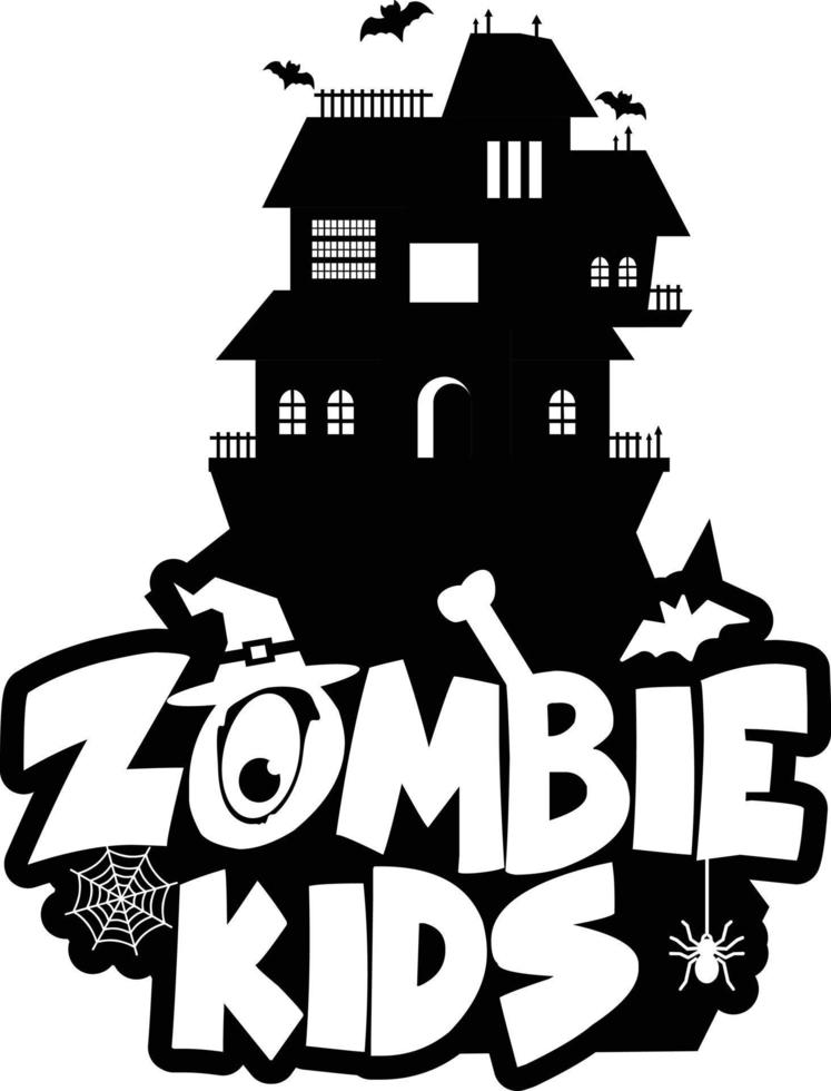 Zombie Party typography design vector