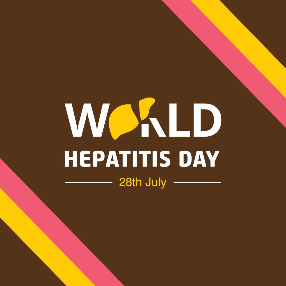 World hypatitis day design card vector