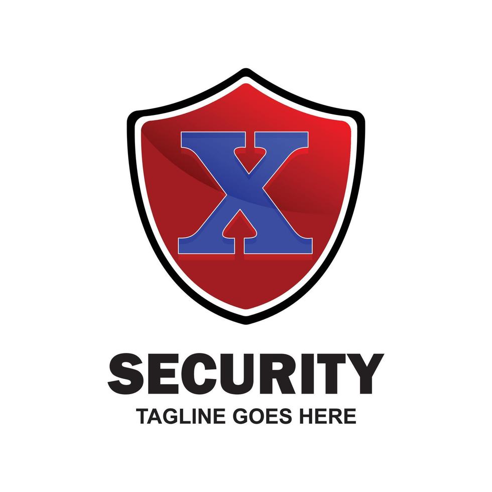 logotipo alfabético de empresa de seguridad y vector de tipografía