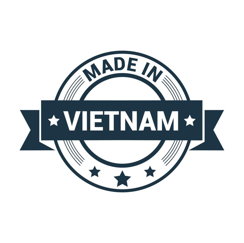 Vietnam stamp design typography vector