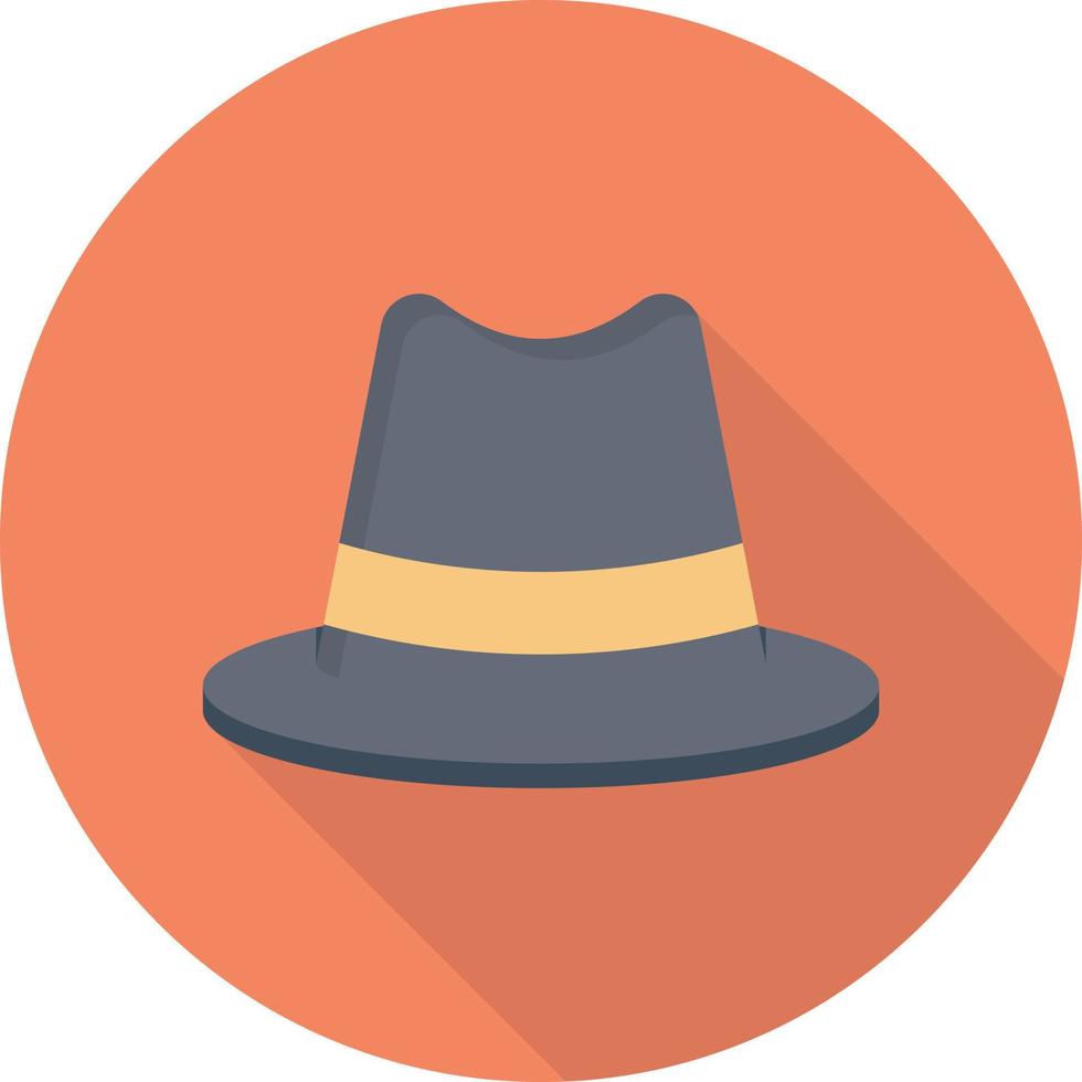 ilustración de vector de sombrero en un fondo. símbolos de calidad premium. iconos vectoriales para concepto y diseño gráfico.