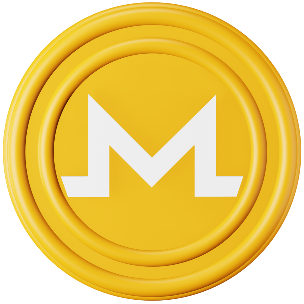 Monero XMR 3d rendering isometric icon. png