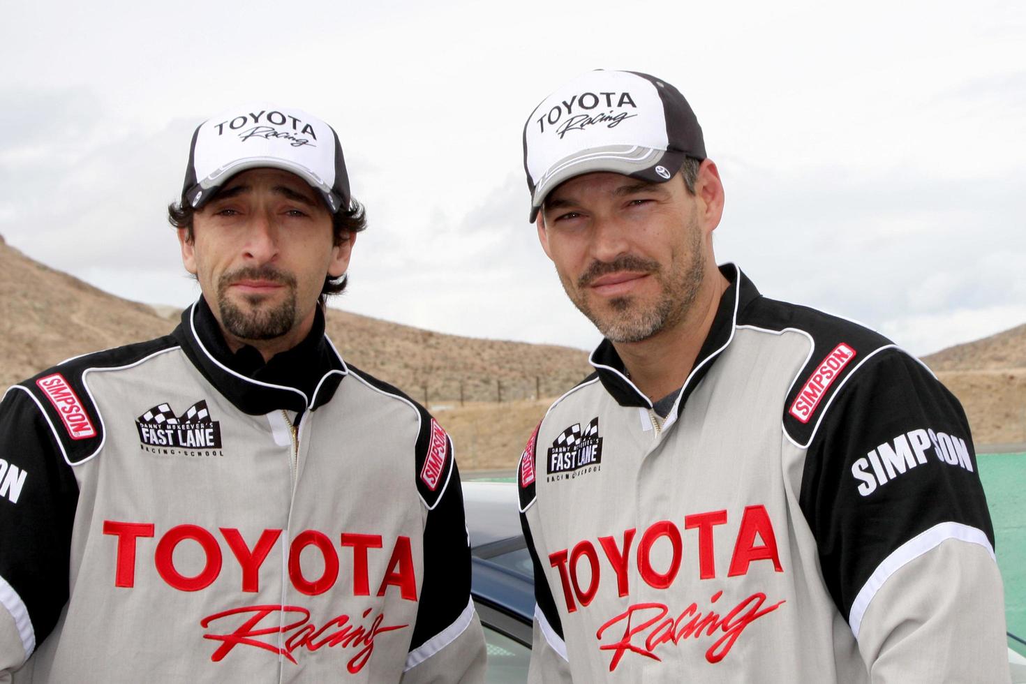 LOS ANGELES, MAR 17 - Adrien Brody Eddie Cibrian at the training session for the 36th Toyota Pro Celebrity Race to be held in Long Beach, CA on April 14, 2012 at the Willow Springs Racetrack on March 17, 2012 in Willow Springs, CA photo
