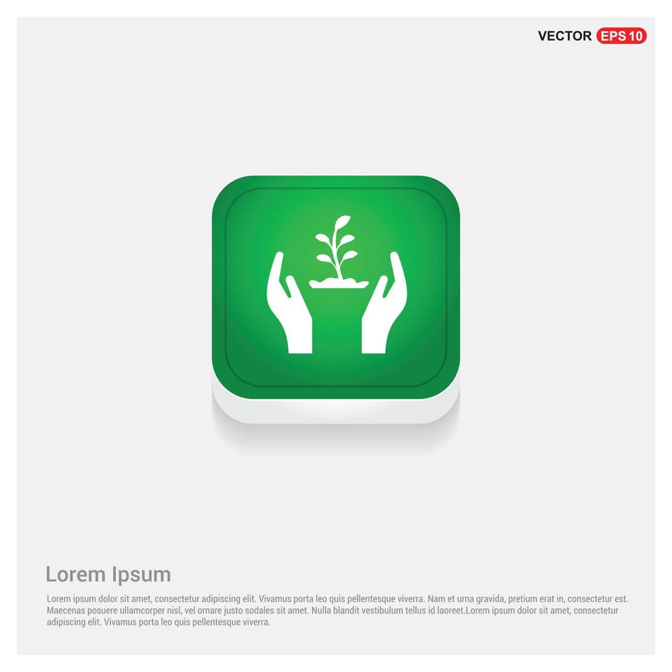 Plant In Hand Icon vector