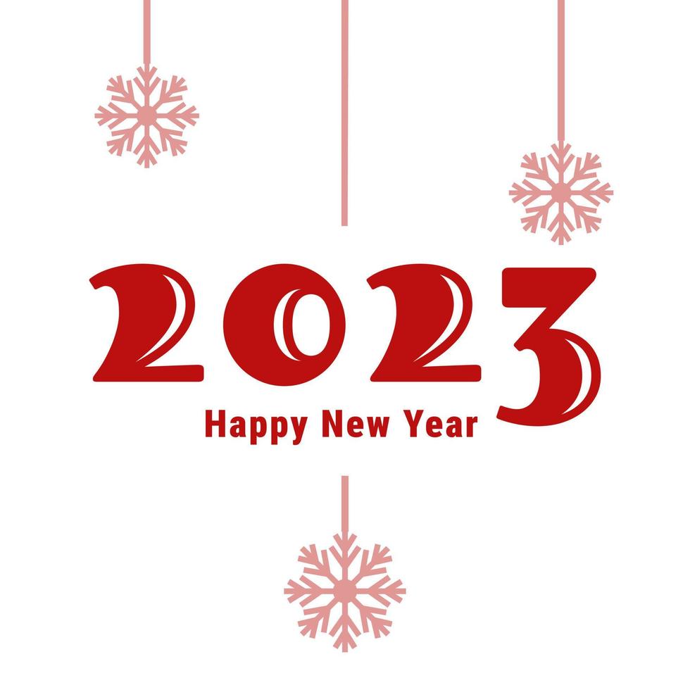 New Year background Illustration in red color, 2023 year vector