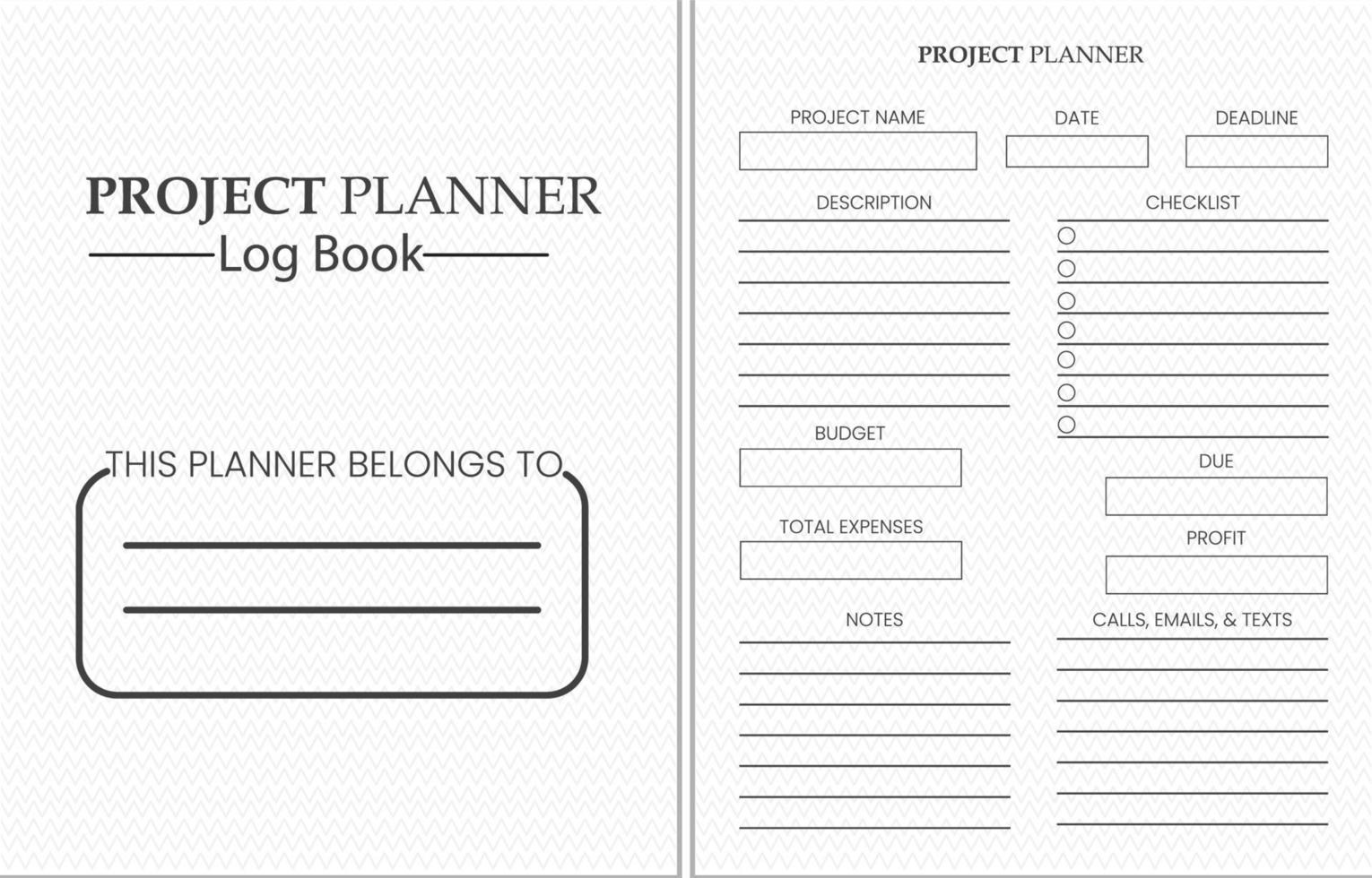 planificador de proyectos sin fecha vector