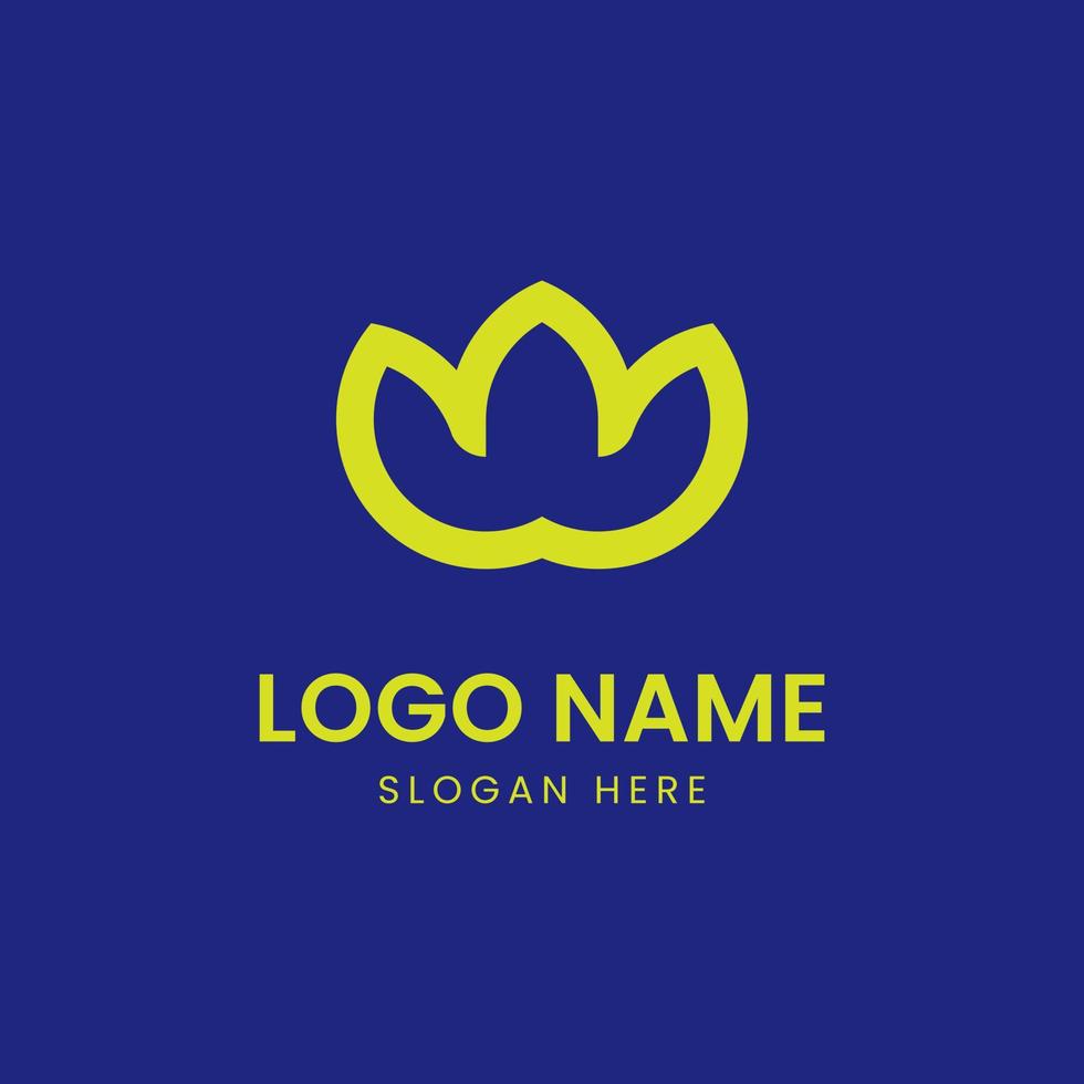 inspiración para el diseño del logotipo de la flor de loto vector